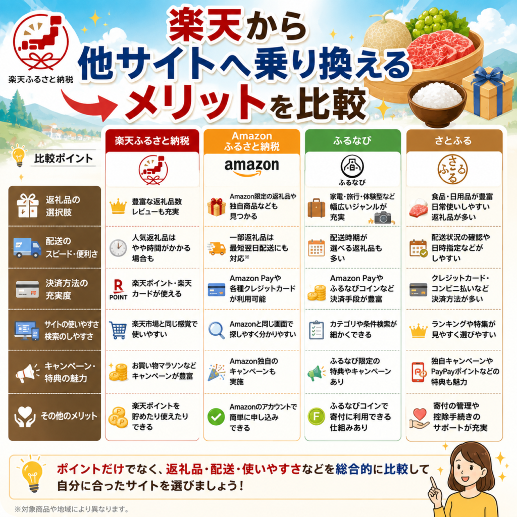 ふるさと納税　楽天　乗り換え