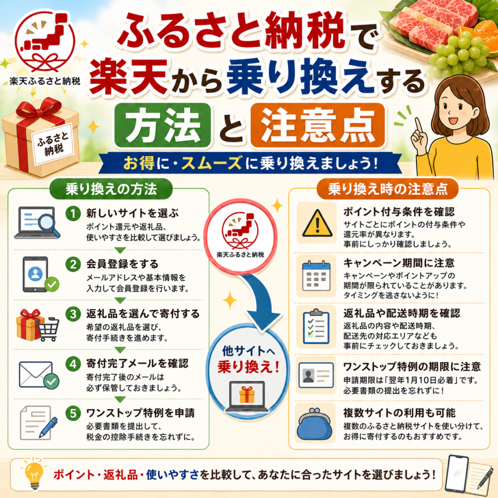 ふるさと納税　楽天　乗り換え